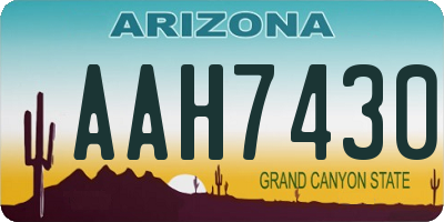 AZ license plate AAH7430