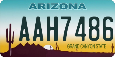 AZ license plate AAH7486