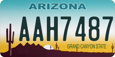 AZ license plate AAH7487