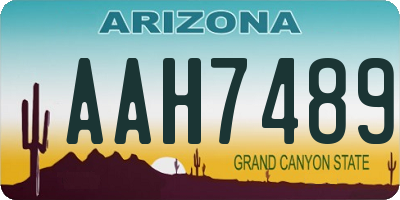AZ license plate AAH7489