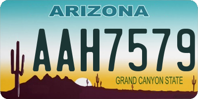 AZ license plate AAH7579