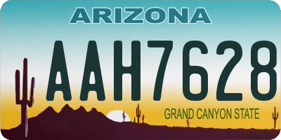 AZ license plate AAH7628