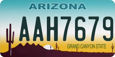 AZ license plate AAH7679