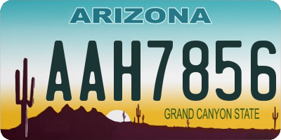 AZ license plate AAH7856