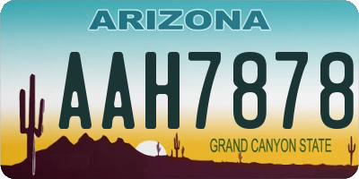 AZ license plate AAH7878