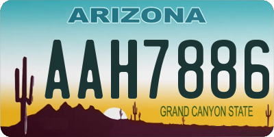 AZ license plate AAH7886