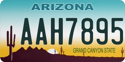 AZ license plate AAH7895