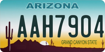 AZ license plate AAH7904