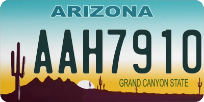 AZ license plate AAH7910