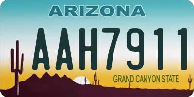 AZ license plate AAH7911