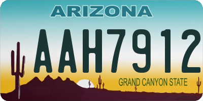 AZ license plate AAH7912