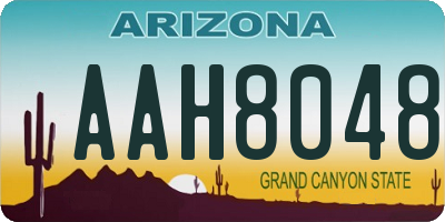 AZ license plate AAH8048