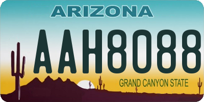AZ license plate AAH8088