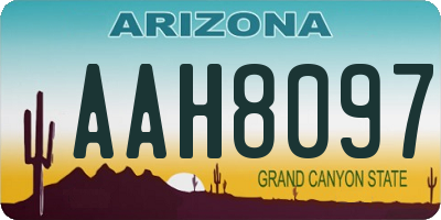 AZ license plate AAH8097