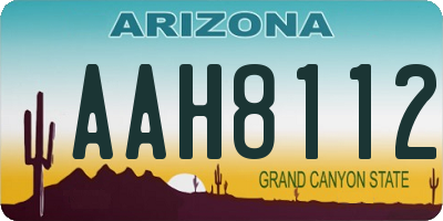 AZ license plate AAH8112