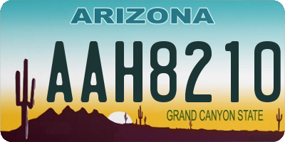AZ license plate AAH8210