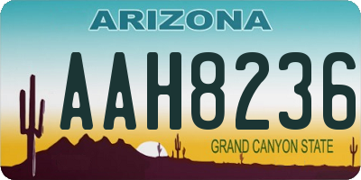 AZ license plate AAH8236