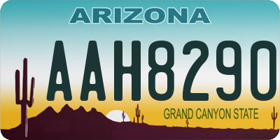 AZ license plate AAH8290
