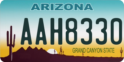AZ license plate AAH8330