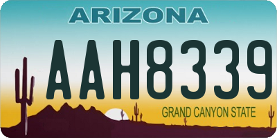AZ license plate AAH8339