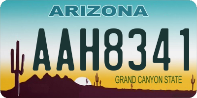 AZ license plate AAH8341