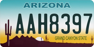 AZ license plate AAH8397