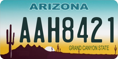 AZ license plate AAH8421
