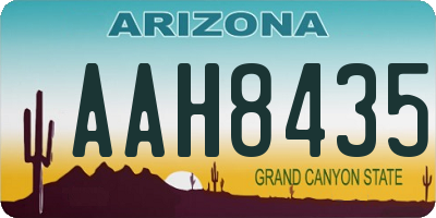 AZ license plate AAH8435