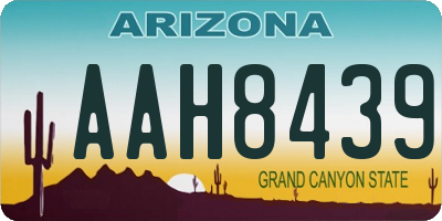 AZ license plate AAH8439