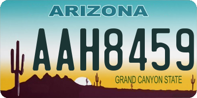 AZ license plate AAH8459