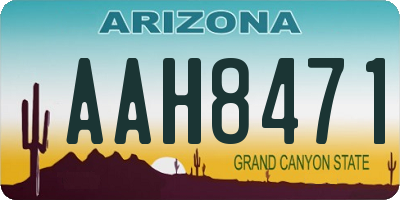 AZ license plate AAH8471