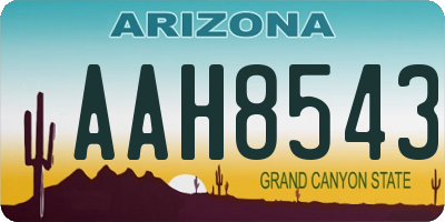 AZ license plate AAH8543