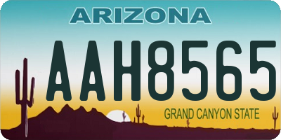AZ license plate AAH8565
