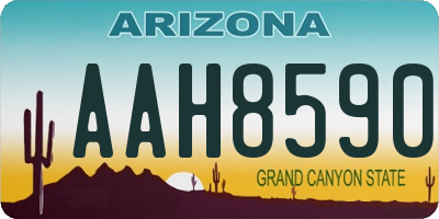 AZ license plate AAH8590