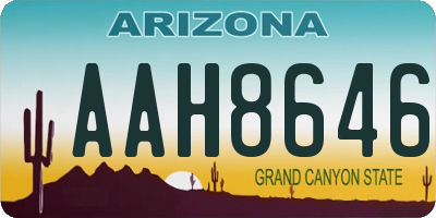 AZ license plate AAH8646
