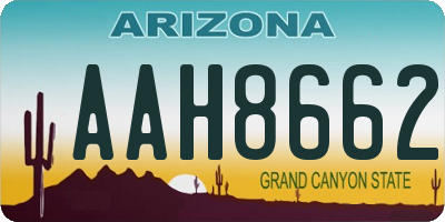 AZ license plate AAH8662
