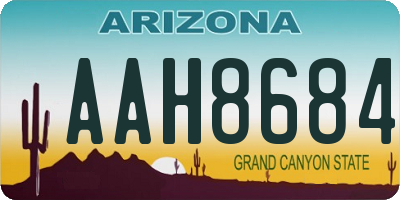 AZ license plate AAH8684