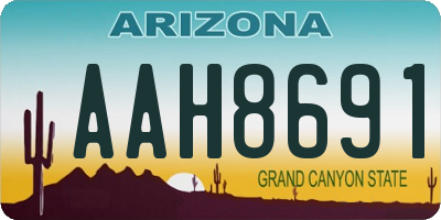 AZ license plate AAH8691