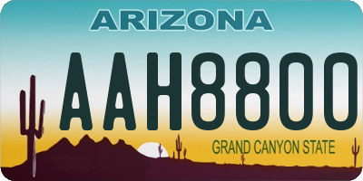 AZ license plate AAH8800