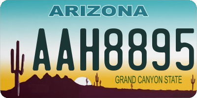 AZ license plate AAH8895