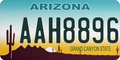 AZ license plate AAH8896