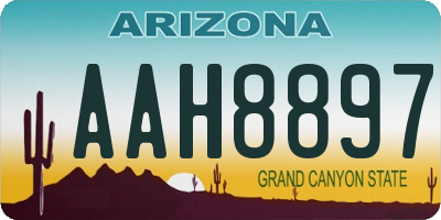 AZ license plate AAH8897