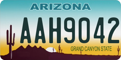 AZ license plate AAH9042