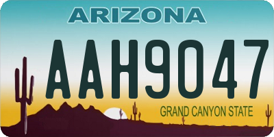 AZ license plate AAH9047