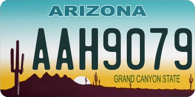 AZ license plate AAH9079