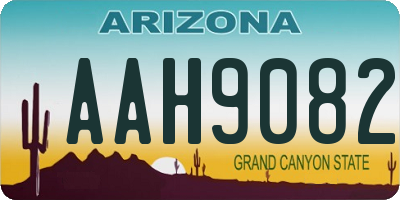 AZ license plate AAH9082