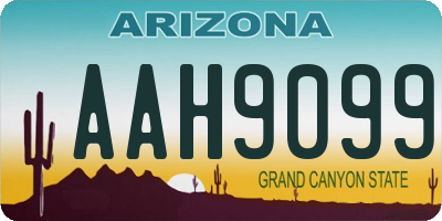 AZ license plate AAH9099