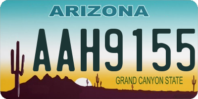 AZ license plate AAH9155