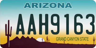 AZ license plate AAH9163