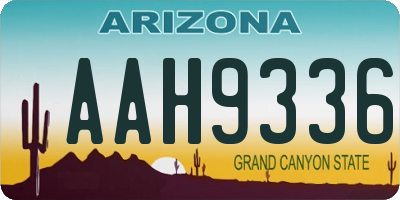 AZ license plate AAH9336